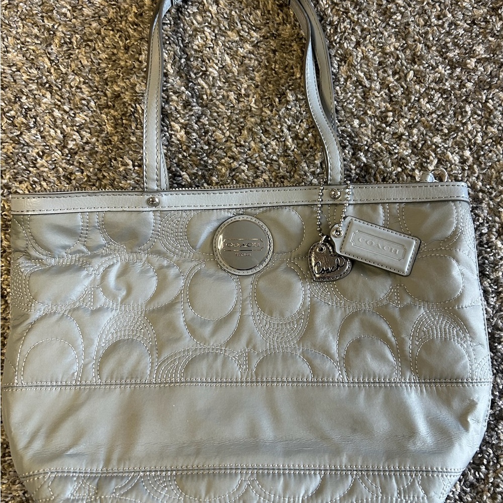 Vintage Coach Signature Quilted Tote Bag (Early 2000s)